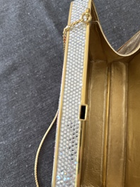 Judith Leiber (1921-2018): Pochette de soir&eacute;e orn&eacute;e de cristaux Swarovski &agrave; d&eacute;cor d'&eacute;l&eacute;phants, vers 2000