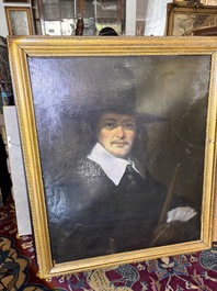 Dutch school: Portrait of a gentleman, oil on canvas, 17th C.