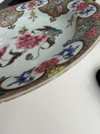 Eleven Chinese Imari style and famille rose plates with floral design, Yongzheng/Qianlong