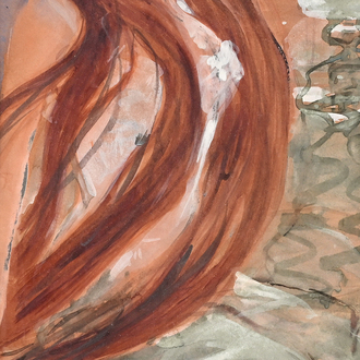 Samuel Colville Bailie (1879-1926): Muse, aquarelle sur papier, daté 1908