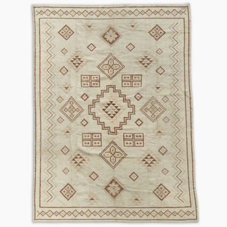 Tapis en laine de style art déco à décor géométrique, 20ème siècle