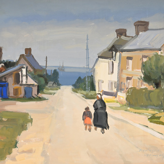 Hubert Malfait (1898-1971): 'Bretagne', gouache op papier
