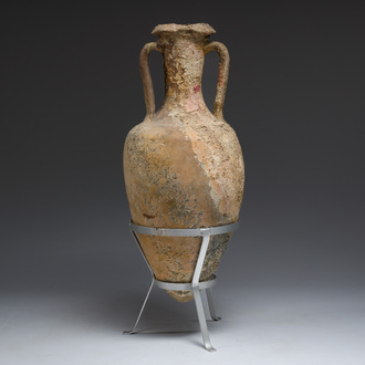 A large Roman terracotta oil amphora of the 'Dressel 3' type, 1st-3rd C.