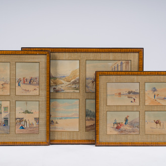 Marcel Blairat (1849-1891): Douze scènes orientalistes, aquarelle sur papier