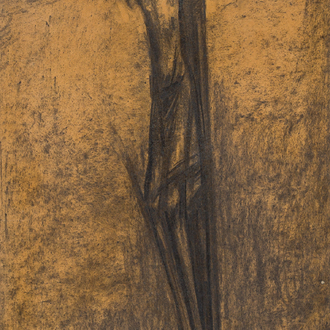 Oscar Colbrandt (1879-1959): Christ on the cross, charcoal on paper