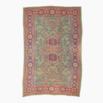 Tapis à décor d'Ushak turc, laine sur coton, probablement Portugal, première moitié du 20ème siècle