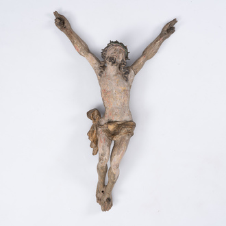 Corpus Christi en bois sculpté et polychromé, Europe du Sud, 18ème siècle