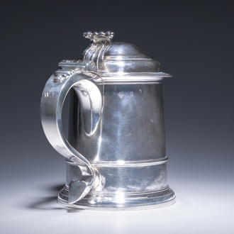 Chope de style George I en argent, Britannia standard, Londres, poinçon de maître John Robinson I, daté 1724