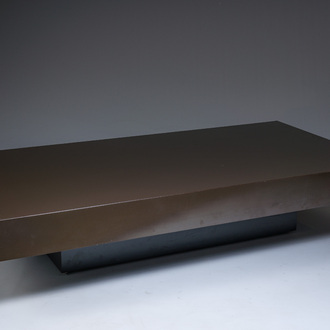 A rectangular design coffee table in the style of Willy Rizzo, 3rd quarter 20th C.