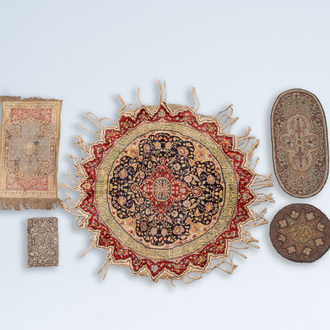 A varied collection of oriental carpets and various fragments with a.o. gold and silver thread, a.o. Turkey, 20th C.