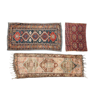 Three various Caucasian carpets, a.o. Shirvan, wool and cotton, Turkmenistan and Azerbaijan, 19th/20th C.