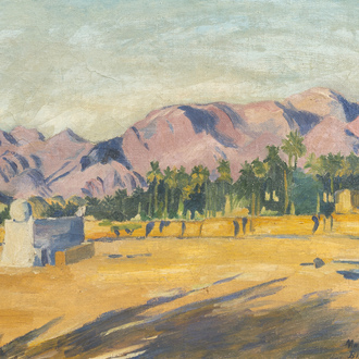 Mathilde Lenoir (1878-1965): 'Biskra', oil on canvas, dated 1912