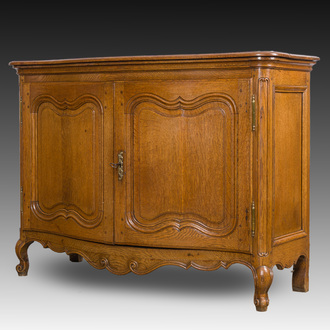 A Liège oak Louis XV buffet, 18th C.