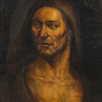 Anto Diez (1914-1992, in the manner of): The worker, oil on canvas, dated (19)46