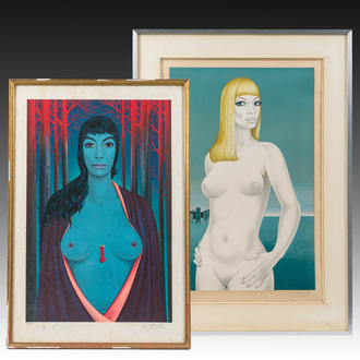 Félix Labisse (1905-1982): Two colour lithographs, ed. 7/150 and 18/180