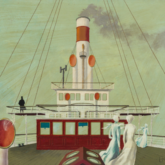 Gaston Bogaert (1918-2008): 'Mer du Nord', oil on board, dated (19)93