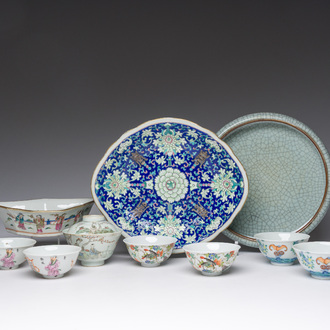 Een diverse collectie Chinees porselein, 19de/20ste eeuw