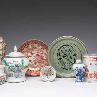 Een diverse collectie Chinees en Japans porselein, Kangxi en later