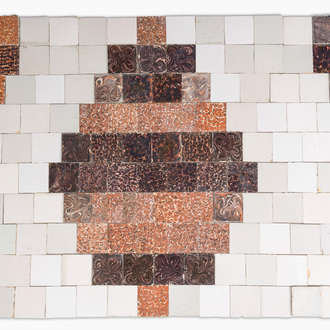 An extensive collection of Dutch Delft tiles, incl. plain whites and ornamental designs, 17th/19th C.