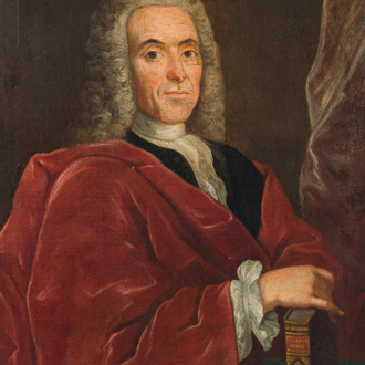 Flemish school: Portrait of Pieter-Jan van Hille, oil on canvas, 18th C.