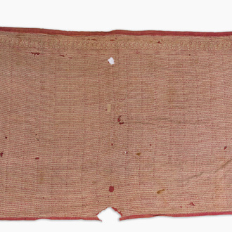 Een zeldzame 'Jap-kapda' of een Indische ritueel doek met één doorlopend Sanskriet mantra, Gujarat, laat 19de eeuw