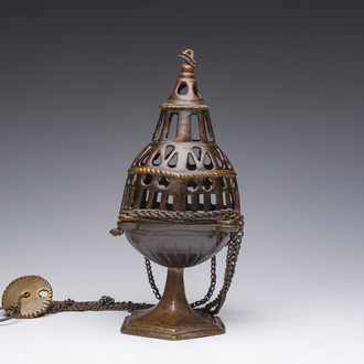 A Gothic bronze censer, Southern Netherlands, 16th C.