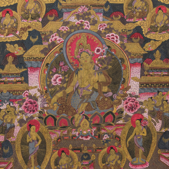 Een 'Tara' thangka, Tibet, 20ste eeuw