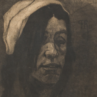 Félicien Rops (1833-1898): 'La marchande de krekels', heliography