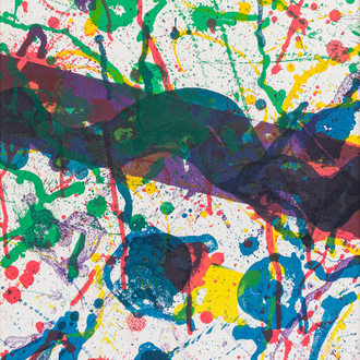 Sam Francis (1923-1994): 'SF 317', lithograph in colours, Atelier d'Art Desjobert, Paris, (1986)