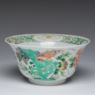 Bol en porcelaine de Chine famille verte à décor d'un faisan, Kangxi