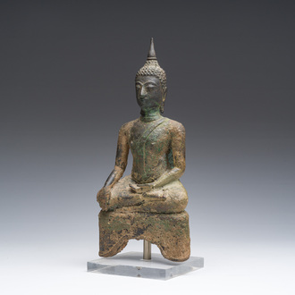 Bouddha en bronze, probablement Thaïlande, 15ème siècle