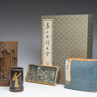 Collection variée d'objets de lettrés, Chine, 19ème/20ème siècle