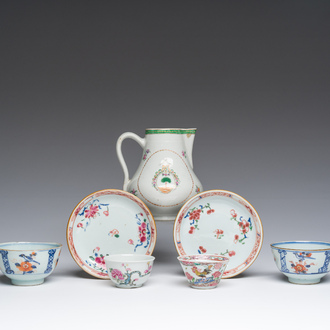 A varied collection of Chinese famille rose and Imari style porcelain, Kangxi/Qianlong