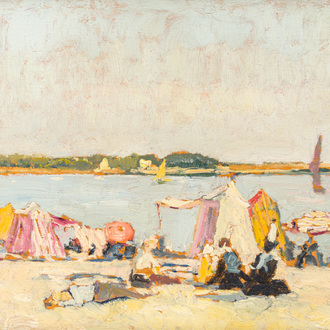 Frans Smeers (1873-1960): 'Benodet', huile sur board, daté (19)33