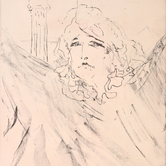 Henri de Toulouse-Lautrec (1864-1901): 'Sarah Bernhardt dans Cléopâtre', lithography, [1898]