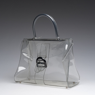 Sac à main 'Brillant Noces d'Or' en vinyle transparent à l'occasion du 50ème anniversaire du modèle iconique 'Brillant', Delvaux, Belgium, (2008)