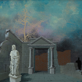 Gaston Bogaert (1918-2008): 'Esculape', huile sur board