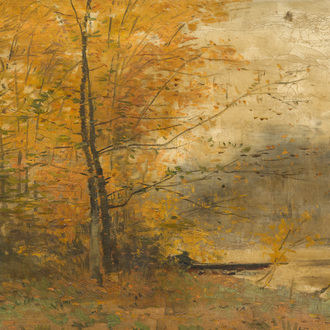 Lucien Frank (1857-1920): 'Automne', huile sur toile