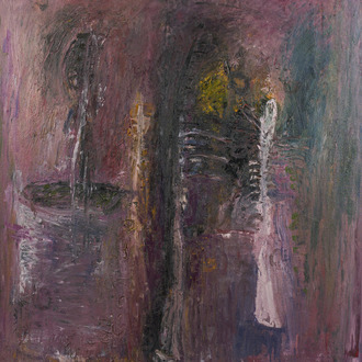 Karel Dierickx (1940-2014): 'Via Laietane', huile sur toile, daté 1990