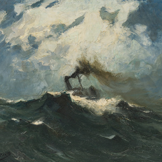 Kurt Peiser (1887-1962): 'Tempête', huile sur toile
