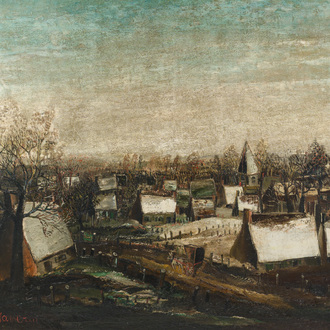 Albert Saverys (1886-1964): Paysage d'hiver, huile sur toile