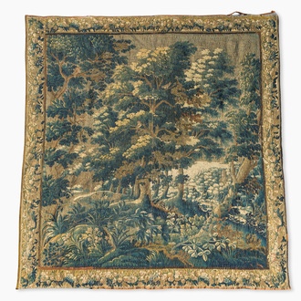 Tapisserie murale flamande représentant une zone boisée ou verdure, Audenarde, fin du 17ème siècle