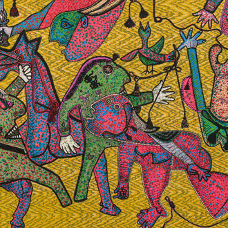 Enrico Baj (1924-2003): 'Particolare di Guernica', sérigraphie en couleurs, éd. 13/250, (1973)