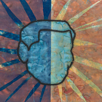 Ibrahim Miranda Ramos (1969): Silhouette d'un homme, aquarelle sur papier, daté 19(91)