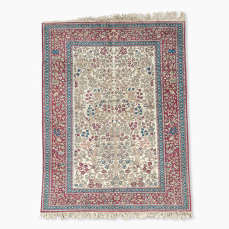 Tapis à décor d'arbre de vie, laine sur coton, Turquie, 20ème siècle