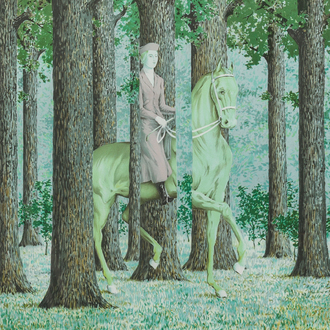 René Magritte (1898-1967, après): 'Le beau monde', lithographie en couleurs, éd. 167/300, daté 2003