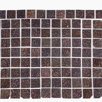 105 Dutch Delft 'tortoise' tiles, 18th C.