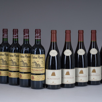 2000-2009 Château Pipeau et Monthelie, 12 bouteilles