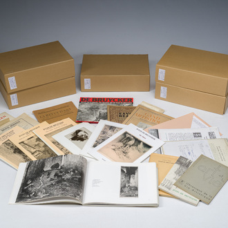 Grande collection de littérature et de documents d'archives relatifs à l'artiste gantois Jules De Bruycker, 20ème/21ème siècle