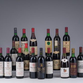 1952-1993 Château Ausone, Château Margaux, Château Matras, etc., 20 bouteilles